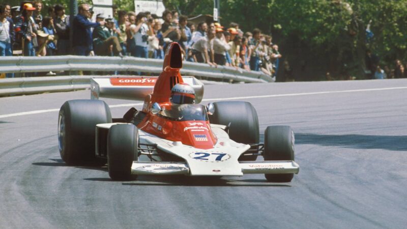 Mario Andretti in the VPJ-4 qt the 1976 Spanish Grand Prix