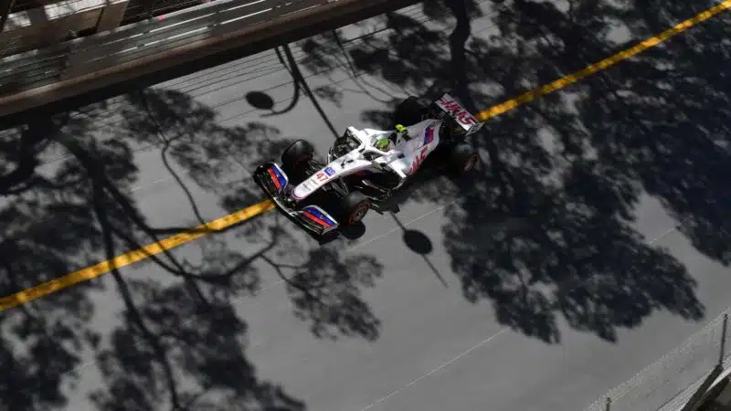 Haas F1 car of Mick Schumacher in Monaco 2021
