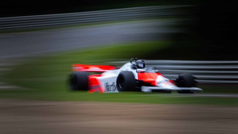 Steve Hartley McLaren MP4-1 at Brands Hatch 2021 - blurred image