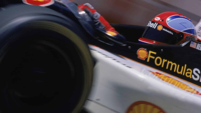 LONG BEACH, CA - APRIL 13: Bryan Herta of the United States maneuvers his car around the track during the Toyota Grand Prix Of Long Beach in Long Beach, California on April 13th 1995. (Photo by: David Taylor/Getty Images)