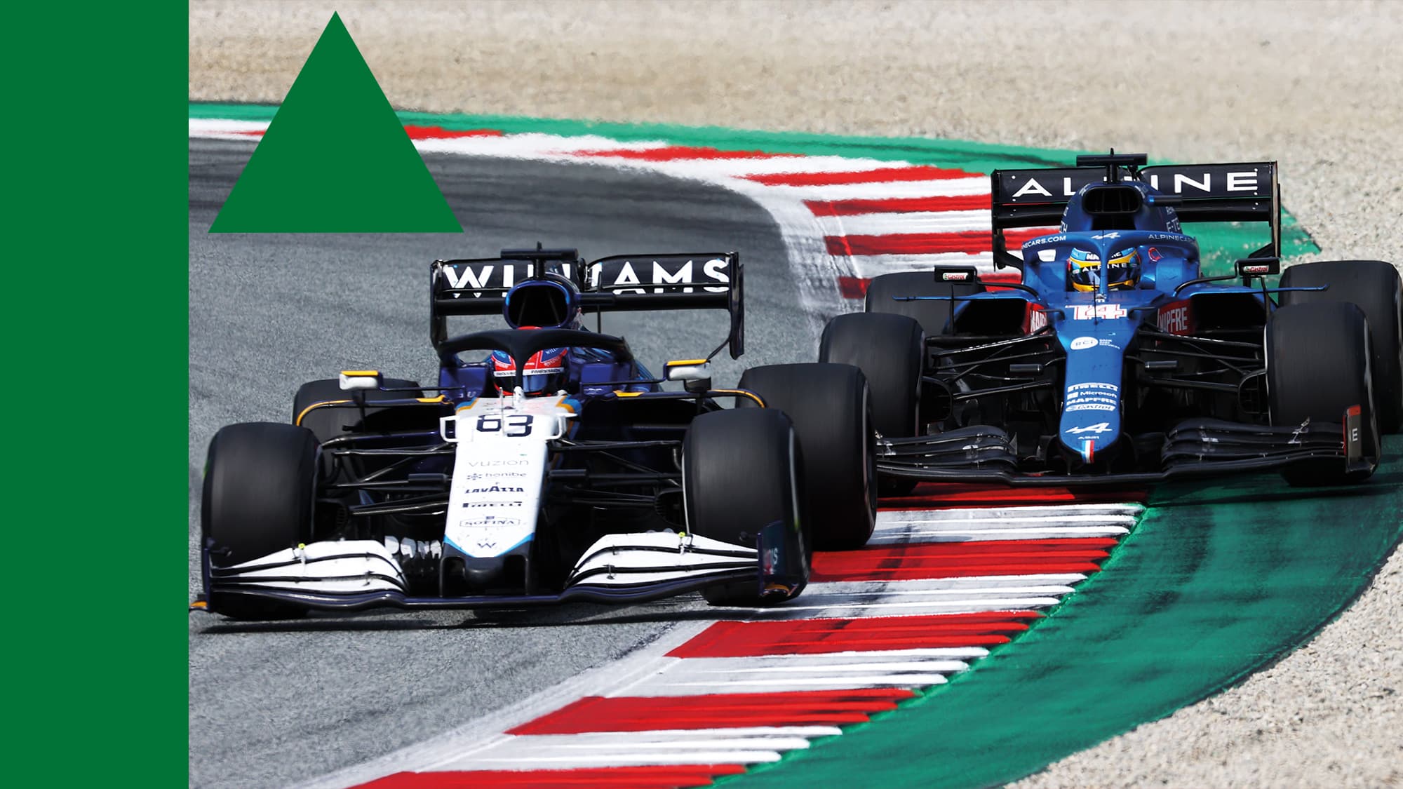 George Russell vs Alonso going up