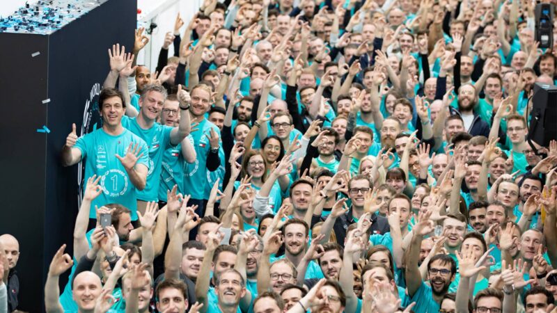 Mercedes 2019 F1 championship celebrations