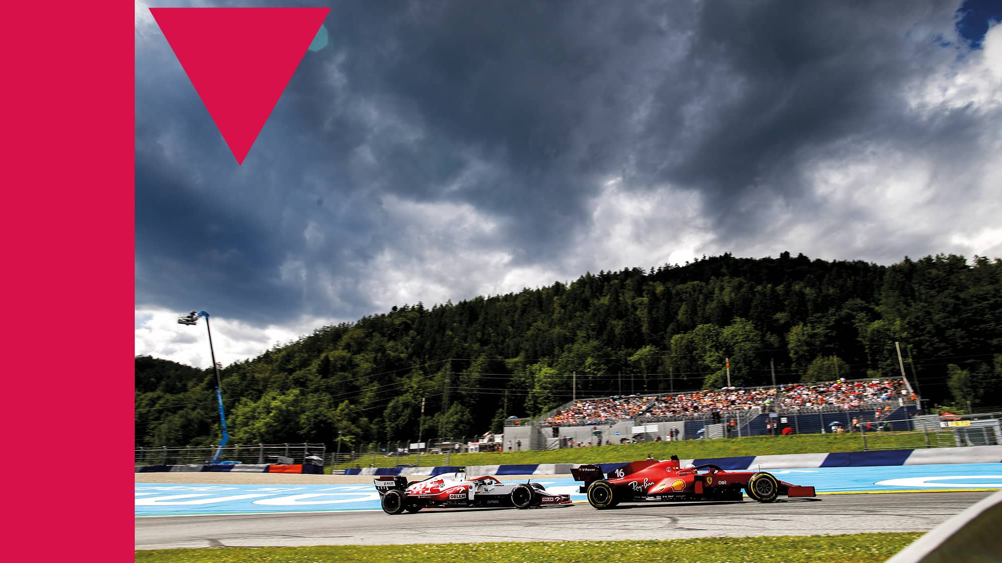 Storm over Austria going down