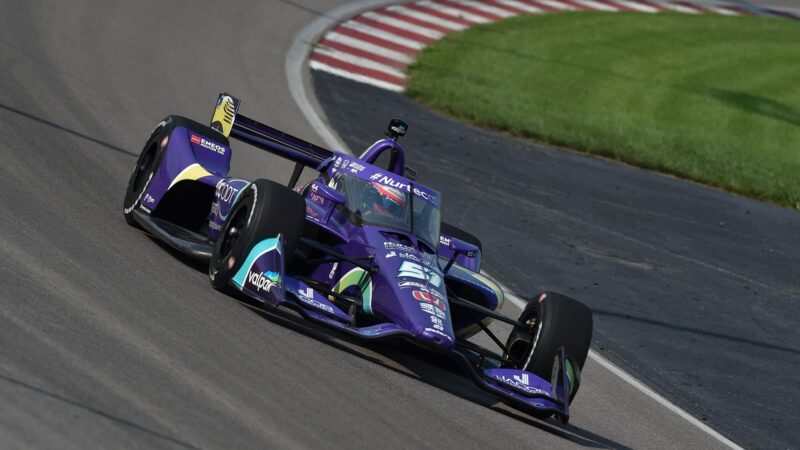 Romain Grosjean at the 2021 Gateway oval test
