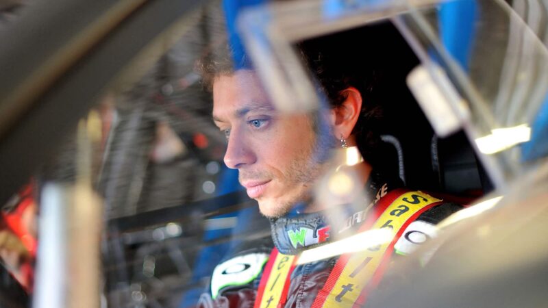 Valentino Rossi testing Blancpain Ednurance car in 2012