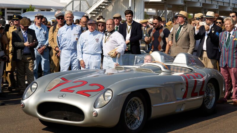 Mercedes 300 SLR Goodwood parade 2021