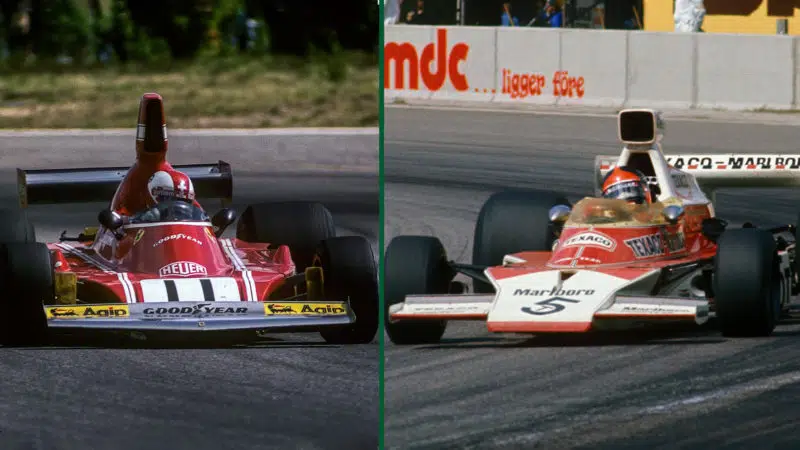 Clay Regazzoni and Emerson Fittipaldi in 1974