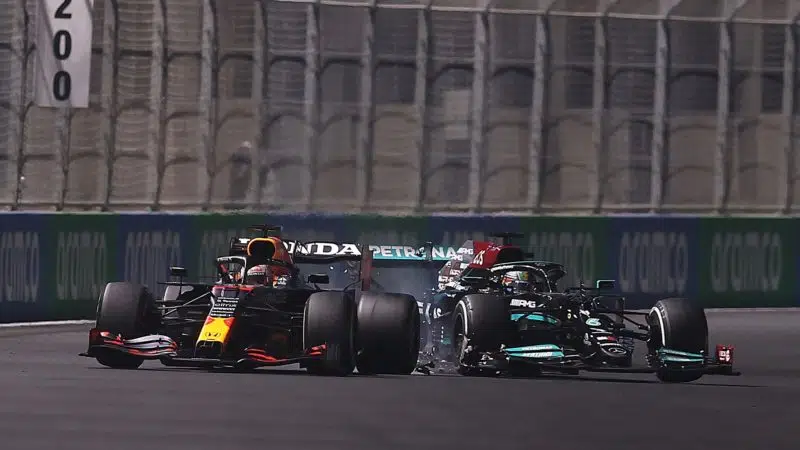 Lewis Hamilton hit Max Verstappen in the 2021 Saudi Arabian Grand Prix