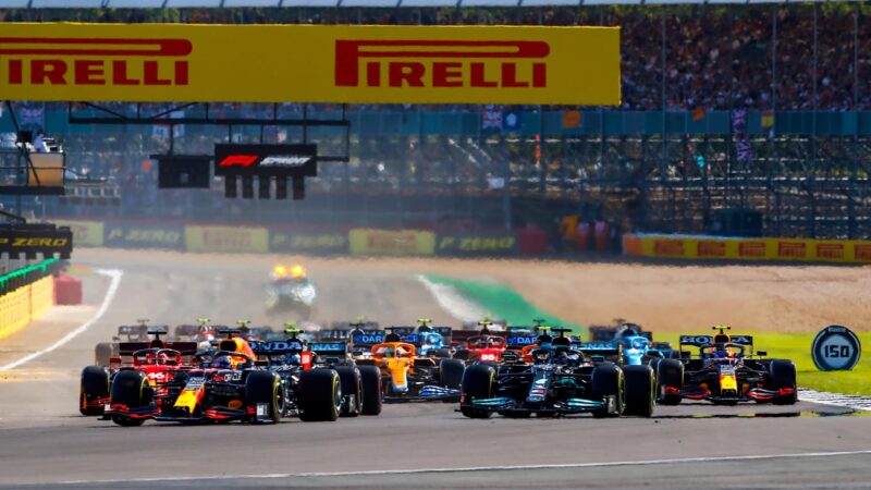 Start of 2020 F1 Silverstone Grand Prix Sprint race