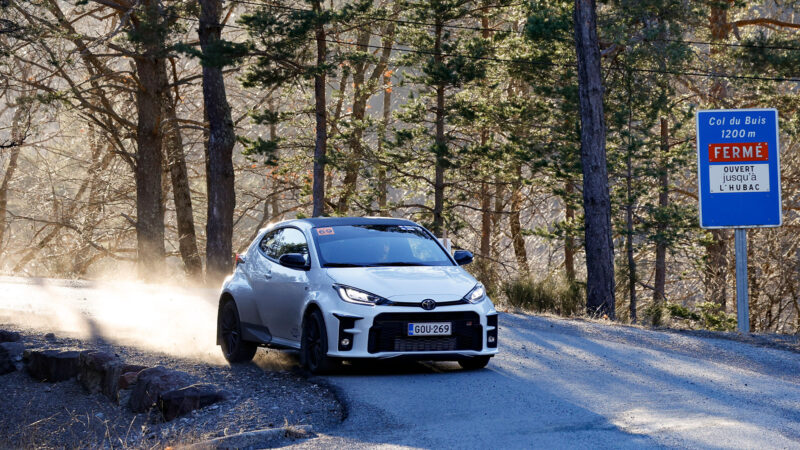 Toyota Yaris GR on 2022 Monte Carlo Rally recce