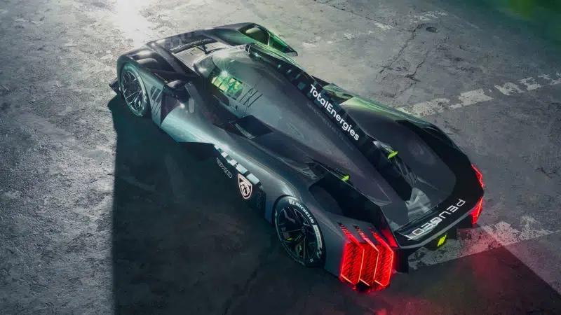 Peugeot 9X8 Hypercar overhead shot