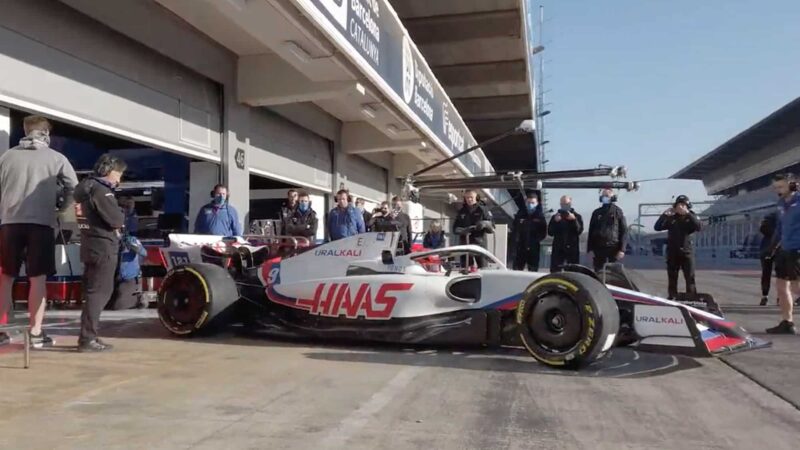 Haas 2022 VF-22 shakedown