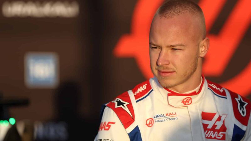 Nikita Mazepin in Haas overalls