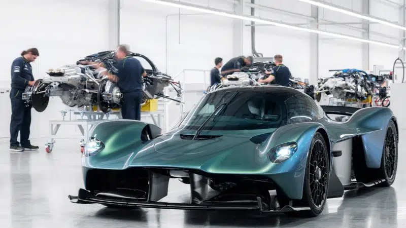 ston Martin Valkyrie on production line