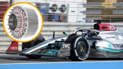 2022 Mercedes W13 with rocket air cooler