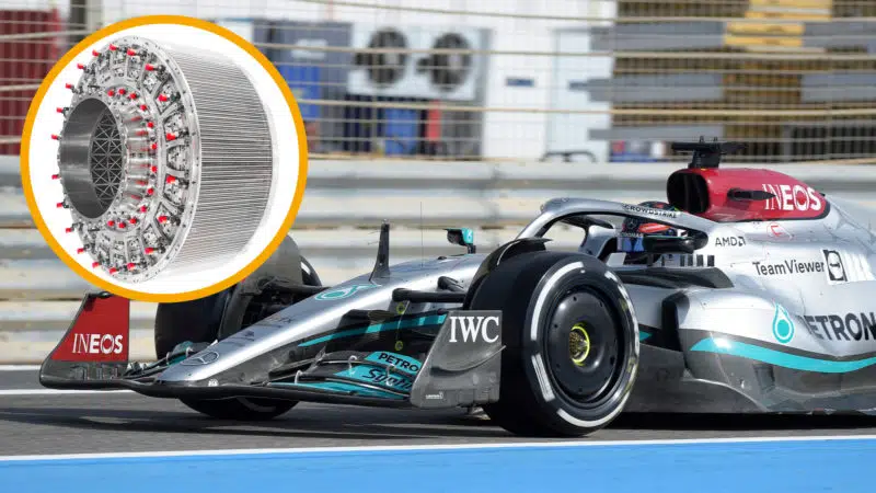 2022 Mercedes W13 with rocket air cooler