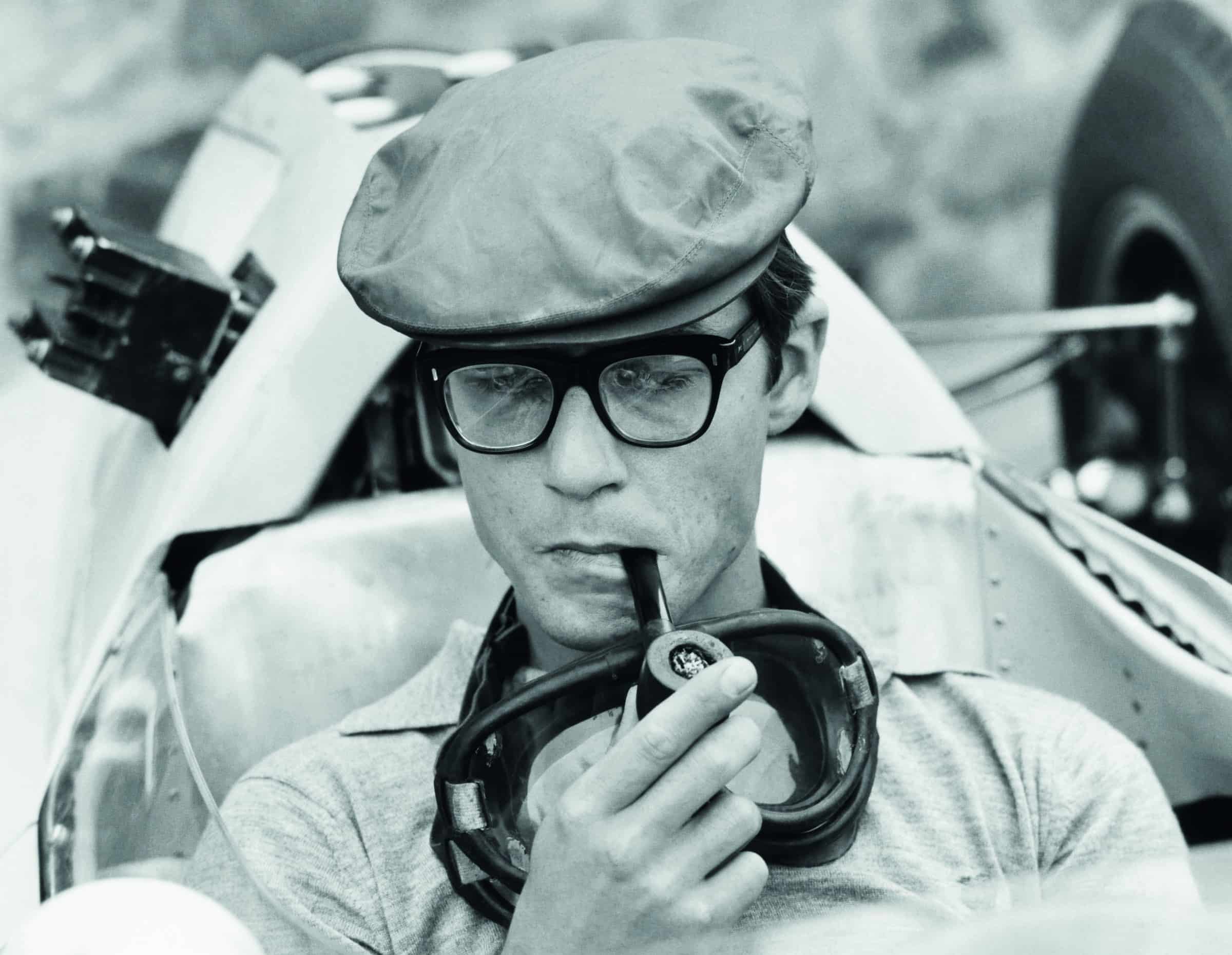 Masten Gregory with pipe