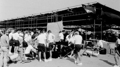Brabham of Martin Brundle ahead of the 1989 Brazilian Grand Prix