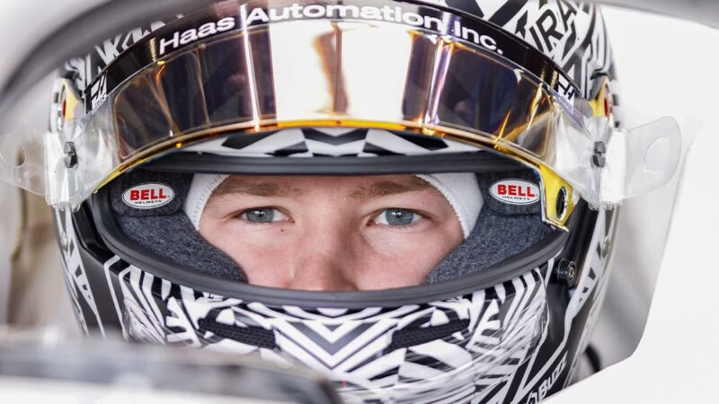 Nikita Mazepin, Uralkali Haas F1 Team, during the Formula 1 Winter Tests at Circuit de Barcelona - Catalunya on February 24, 2022 in Barcelona, Spain. (Photo by Xavier Bonilla/NurPhoto via Getty Images)