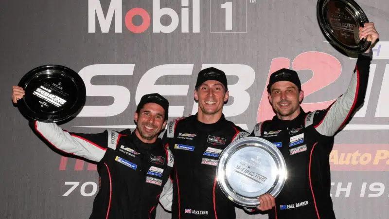 Jani Lynn Bamber celebrate 2022 Sebring 12 Hours win