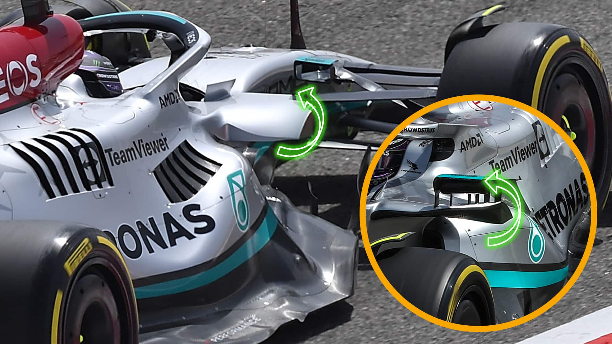 Mercedes fin vortex diagram