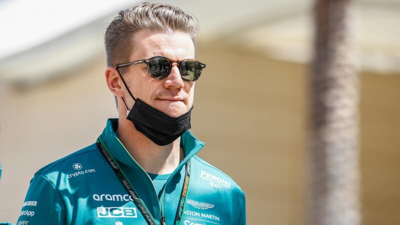 Nico Hulkenberg in the 2022 Bahrain F1 Grand Prix paddock