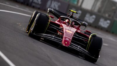 Carlos Sainz in practice for the 2022 Australian GP