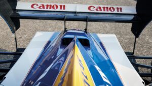 Engine cover and rear wing of Nigel Mansell Williams FW14
