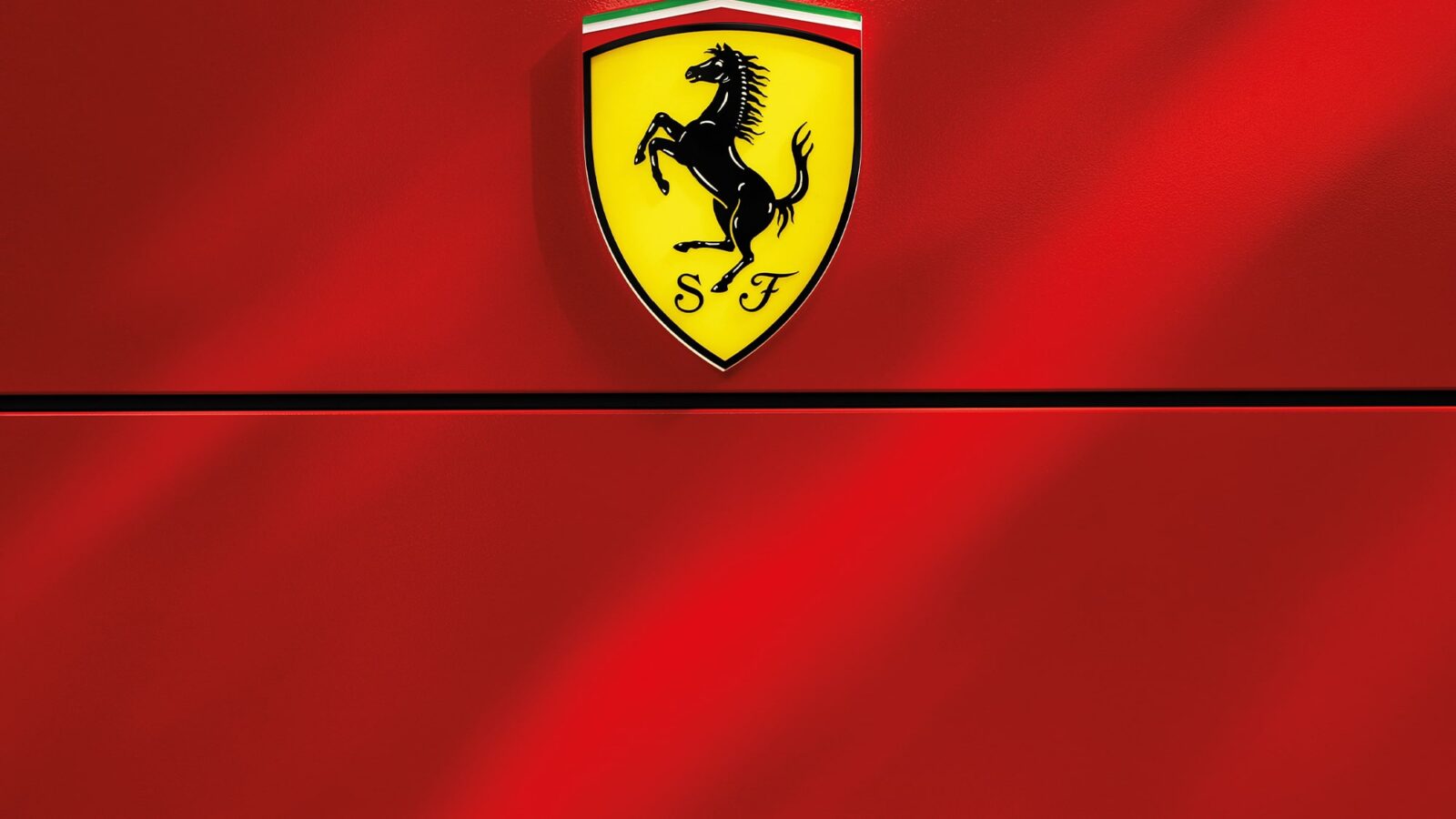 Ferrari badge on garage door