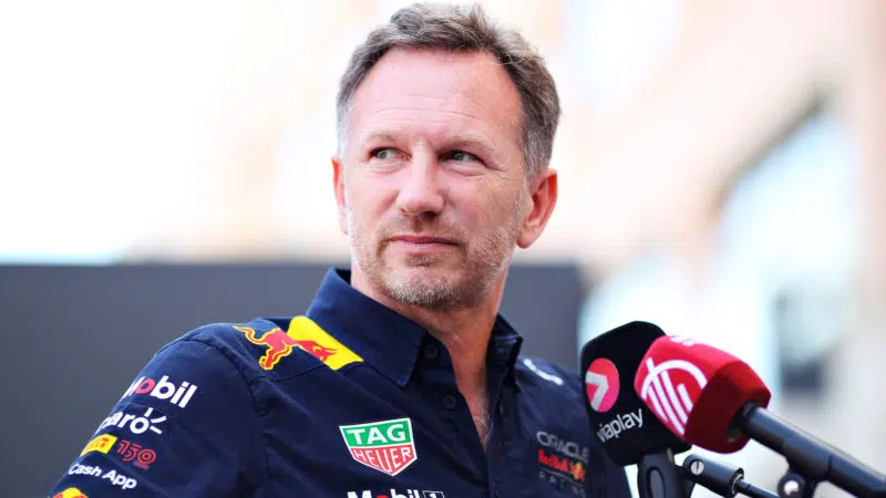 Christian Horner speaking to media