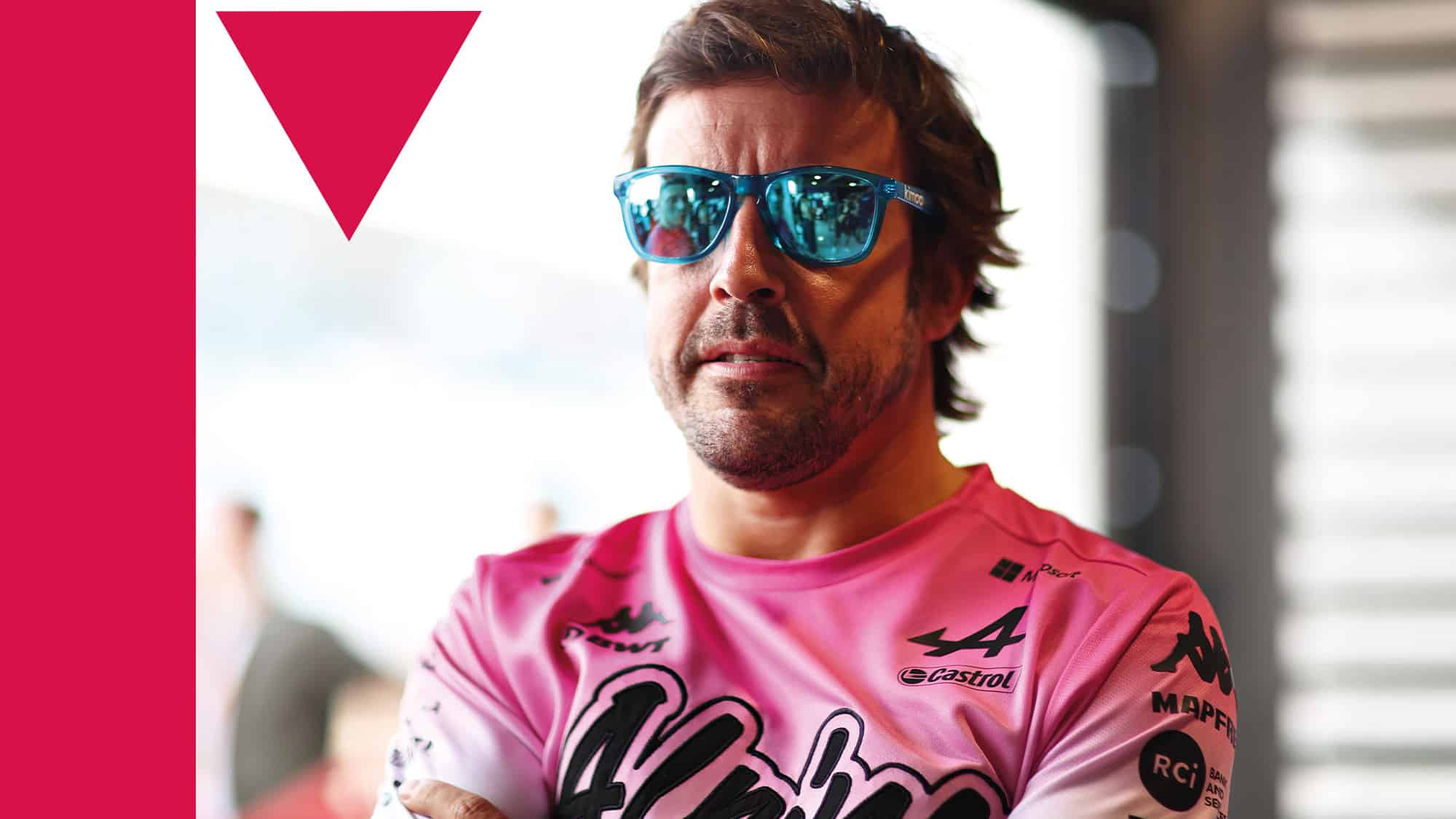 Fernando Alonso going down