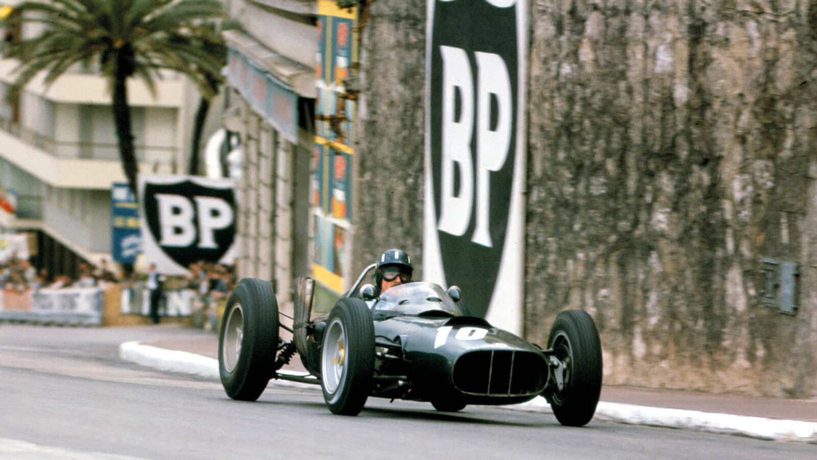 Graham Hill at the 1962 Monaco Grand Prix in BRM P578