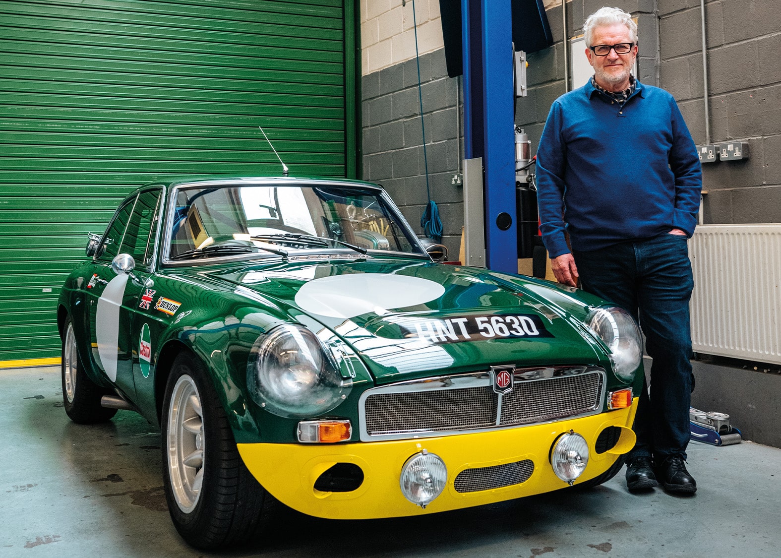 John Piper with MGC GTS replica