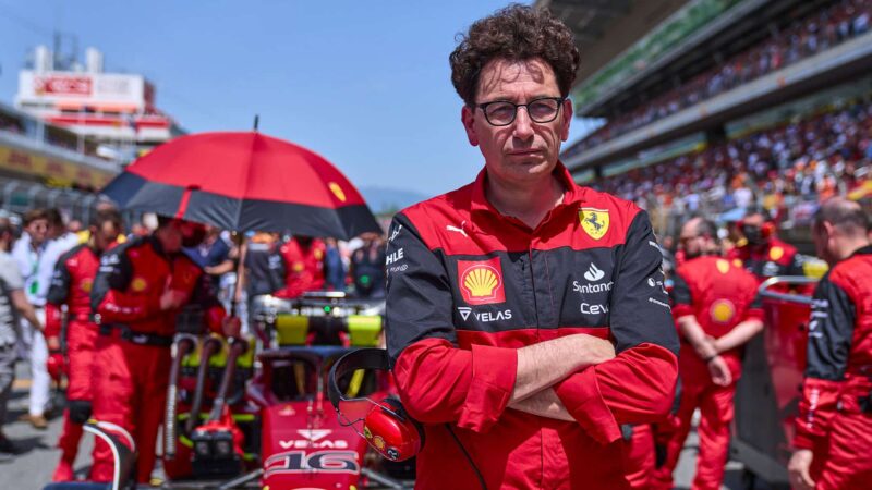 Mattia Binotto on the grid ahead of the 2022 Spanish Grand Prix