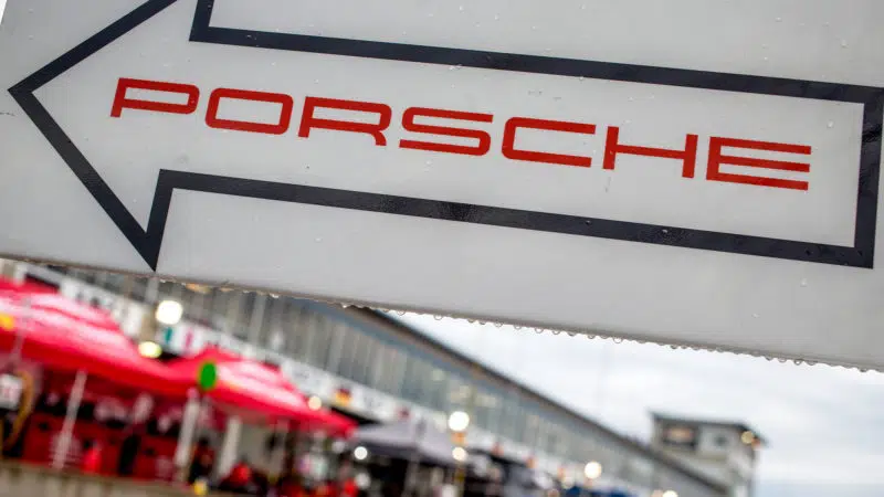 Porsche pit sign