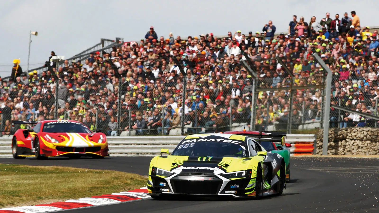 Valentino Rossi racing Audi R8 GT3 at brands Hatch