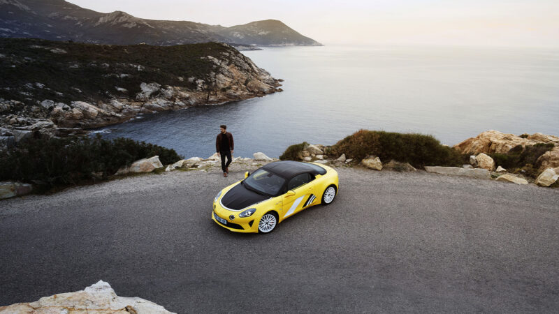 Alpine A110 Tour de Corse mountain road