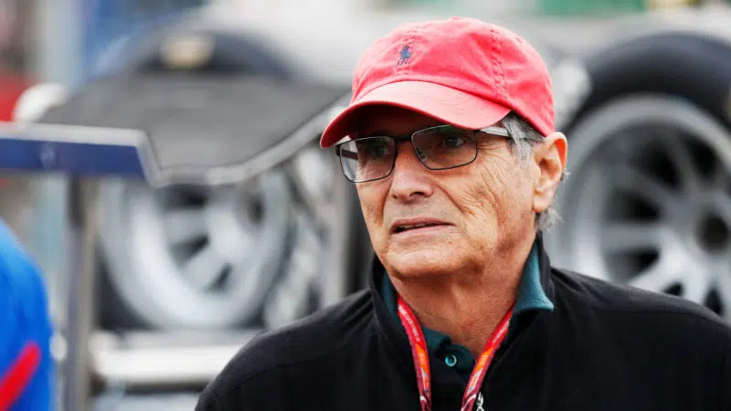 Nelson Piquet wearing red cap