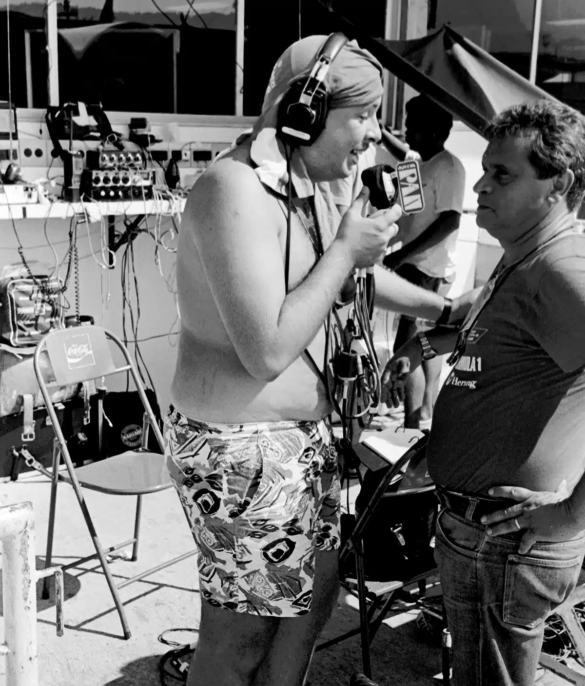 Radio reporter at the 1987 Brazilian GP