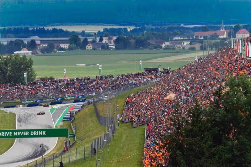 Max Verstappen and Sergio Perez at the Red Bull Ring