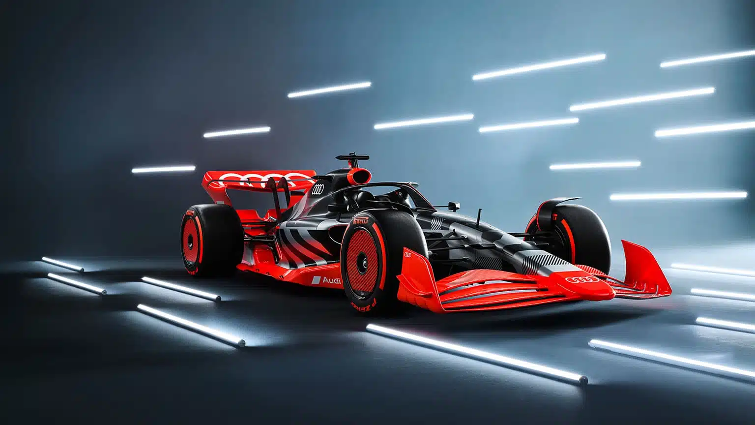 Audi F1 car prototype livery