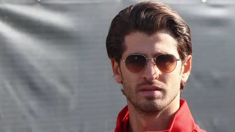 Antonio Giovinazzi in sunglasses portrait