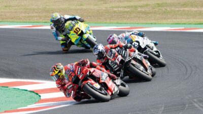 Pecco Bagnaia in the 2022 MotoGP San Marino GP