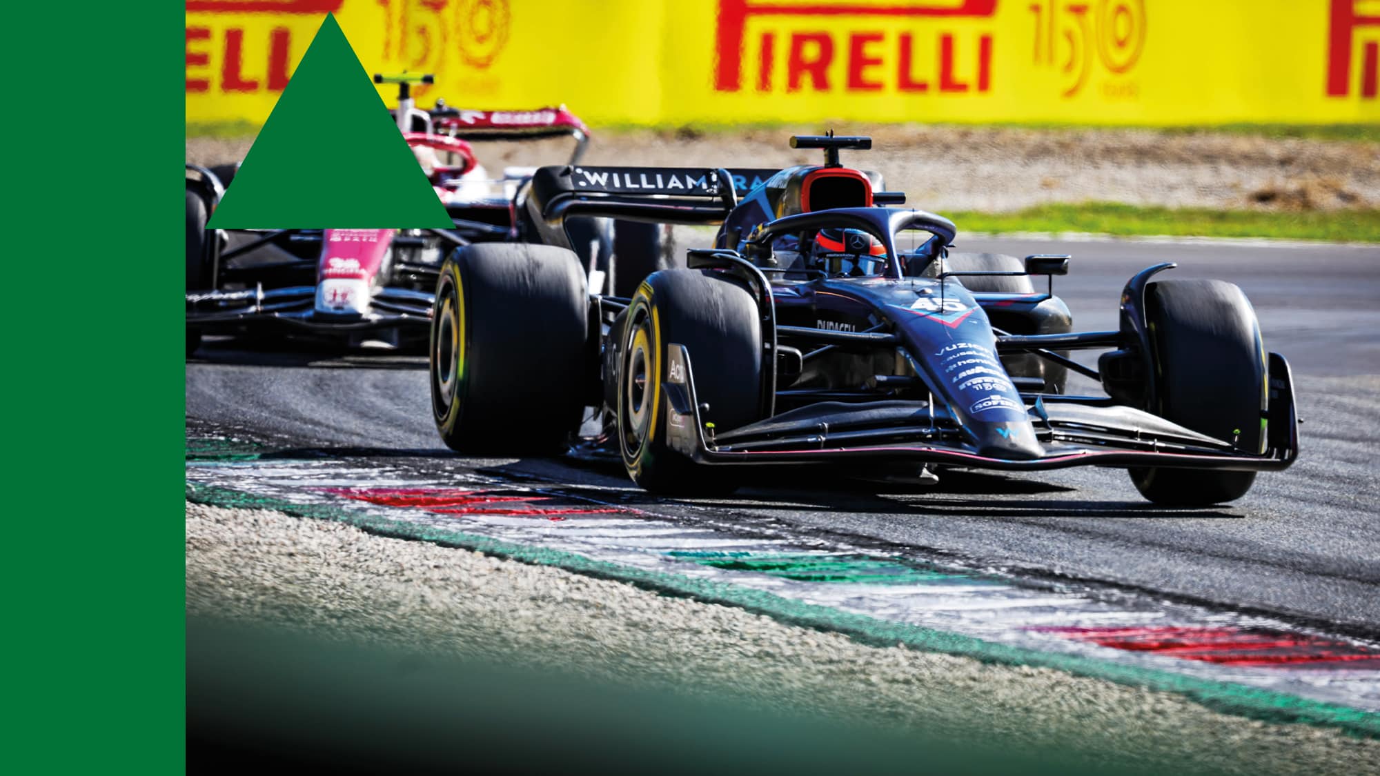 Nyck de Vries racing for Williams in the 2022 Dutch GP