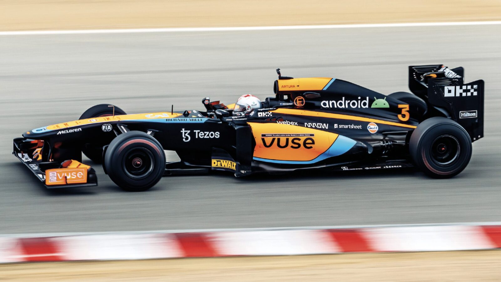 Mario Andretti driving Mclaren F1 car