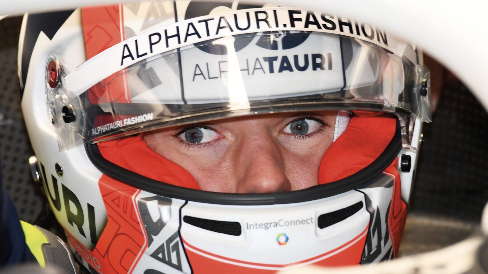 Pierre Gasly with helmet on