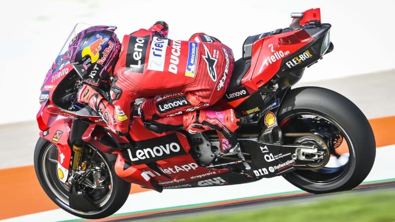 Enea Bastianini on Ducati Desmosedici