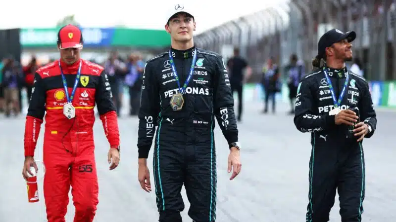George Russell leads top three in 2022 Brazilian GP sprint race