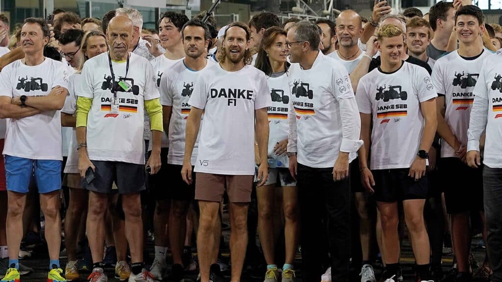 Sebastian Vettel with Crowd