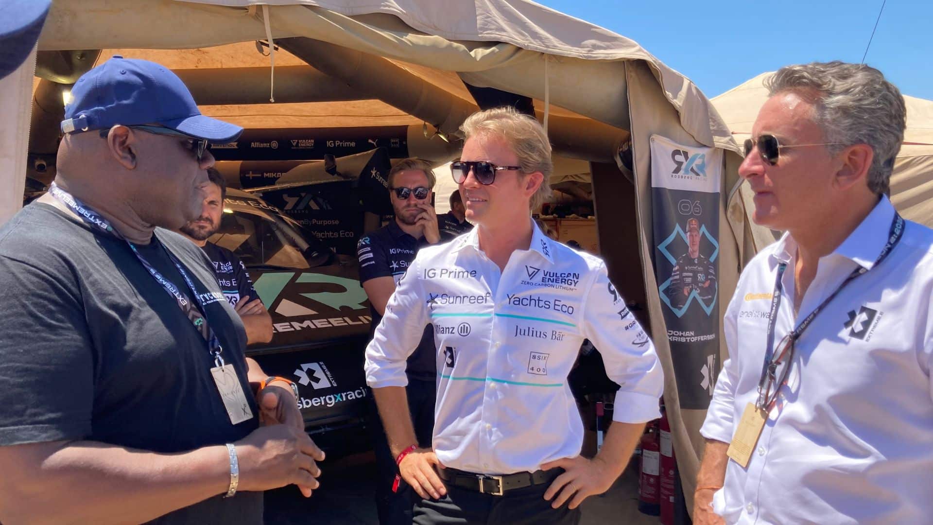 Carl Cox Nico Rosberg Alejandro Agag